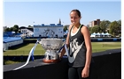 EASTBOURNE, ENGLAND - JUNE 21:  Madison Keys of USA celebrates with the trophy after beating Angelique Kerber of Germany during their Women's Finals match on day eight of the Aegon International at Devonshire Park on June 21, 2014 in Eastbourne, England. (Photo by Jan Kruger/Getty Images)